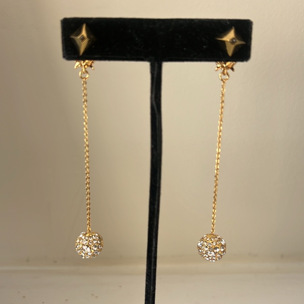 Alexis Bittar Gold and Green Drop Earrings - Picture 2 of 7